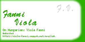fanni viola business card